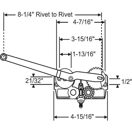 Strybuc Single Arm Casement Operator 36-290LH